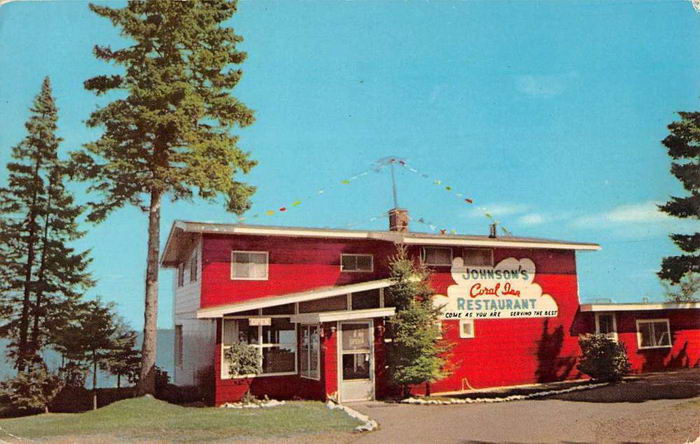 Johnsons Coral Inn Restaurant - Old Postcard